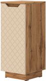 Vicco Lotta Halfhoge kast – 33.4 x 81.9 cm Eiken/kasjmier met tegelstructuur