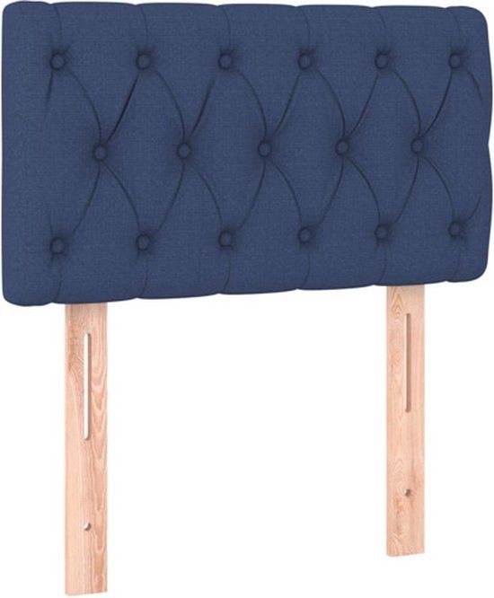 VidaXL Hoofdbord Blauw 80x7x78/88 cm Stof