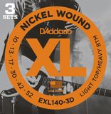 D'ADDARIO EXL140-3D - E-Gitaarsnaren - 10-52 - Nikkel - 3 stuks