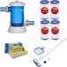 Bestway - Zwembadstofzuiger AquaReach & Zandfilterpomp 3028 L/u & Filterzand 50 kg & WAYS Scrubborstel