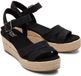 TOMS AUDREY - Women's Sandals - Black - Size 39 - Canvas - Wedge Heel