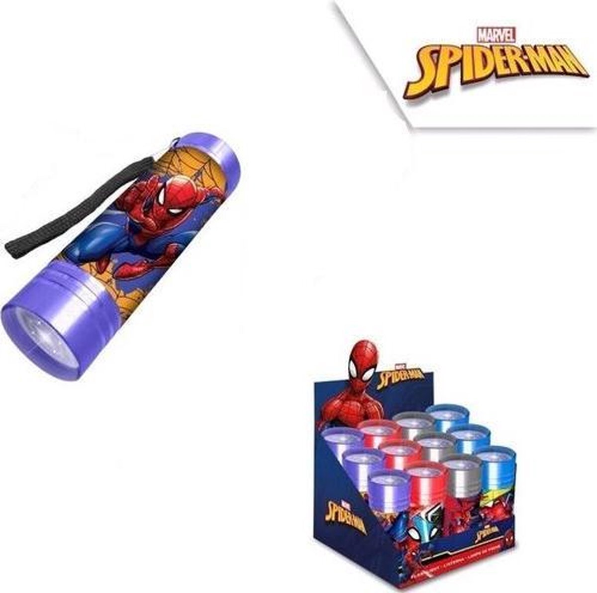 Marvel Spiderman LED zaklamp paars