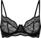 Hunkemöller Dames Lingerie Niet voorgevormde beugel bh Isabelle - Zwart - maat C75