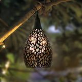 Lampe solaire suspendue 'Saga' - Lumière blanc chaud - Capteur de crépuscule