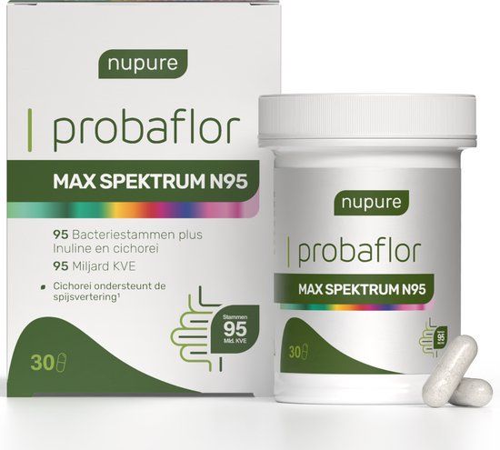 Nupure Probaflor MAX SPEKTRUM N95 - biotica supplementen mix met maar liefst 95 unieke bacteriestammen - 30 capsules