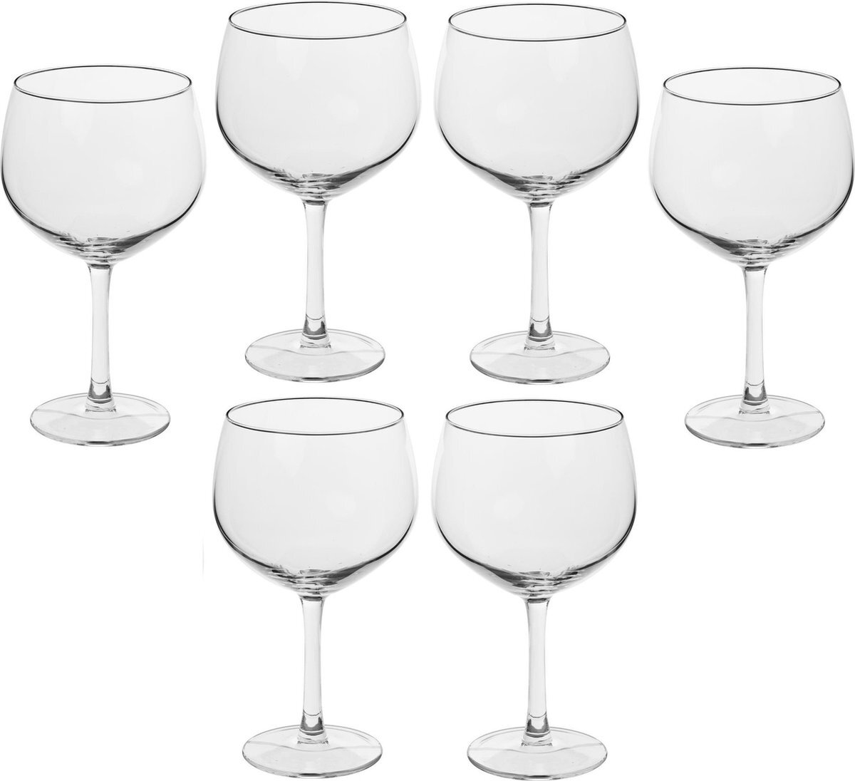 Secret de Gourmet Set van 6x grote wijnglazen voor rode wijn 650 ml Bourg van glas - Wijn glazen