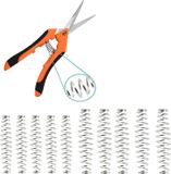 oCreon Tuinschaarveren 10 stuks, 4/4,8 cm, vervangende spiraalveerdelen voor tuinscharen, verbeterde snijprestaties