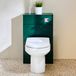 Hudson Reed Meuble WC avec cuvette Covelly - Vert foncé - 50 cm - Bouton de chasse d'eau chromé - Cluo