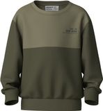 NAME IT Jongens Sweater - Katoen - Lange mouw - Ronde hals - Olive Night - Maat 98