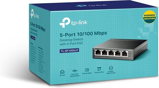 TP-LINK TL-SF1005LP - Netwerk Switch - Unmanaged - PoE - Zwart