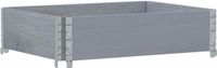 vidaXL Palletopzetrand - 80x60 cm - Massief Grenenhout - Grijs