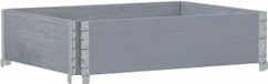 vidaXL Palletopzetrand - 80x60 cm - Massief Grenenhout - Grijs