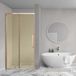 Aqua Vista Lokla Linea nisdeur - 160x200cm - champagne glas - geborsteld koper