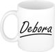 Bellatio Decorations Shoppartners Bv Debora Naam koffiemok - beker - met sierlijke letters - wit