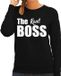 Bellatio Decorations Shoppartners Bv The Real Boss Sweater Zwart Dames XS