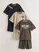 Next - Jongens - Set van 3 korte pyjama's - Zwart