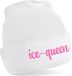 Bellatio Decorations Wintersport muts Adultes - Ice Queen - wit - glitter - Apres ski beanie