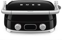 SMEG MGF01BLEU Contactgrill - Multifunctionele Grill & Wafelijzer - 2000W - Zwart