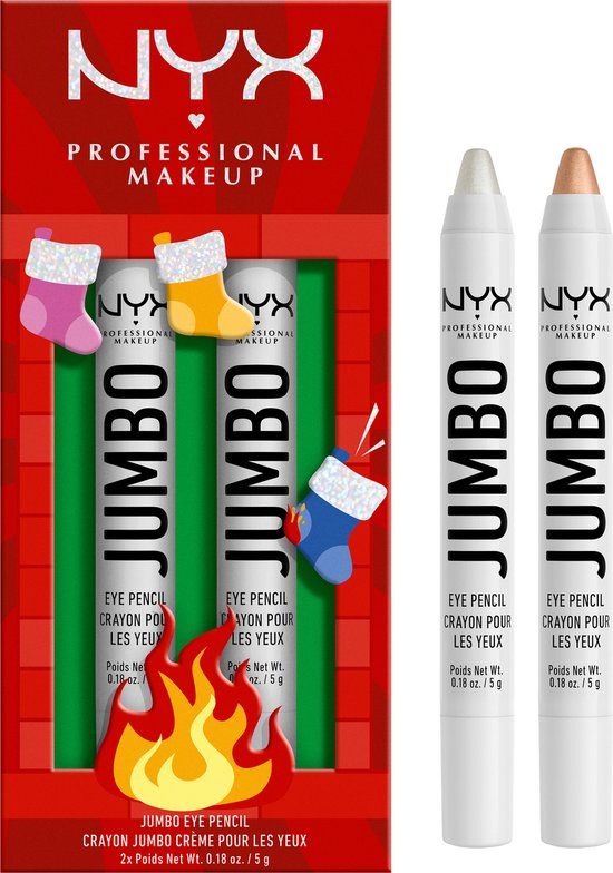 NYX Professional Make Up Holiday Jumbo Oogpotlood Duo - Beige & Silver