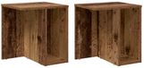 vidaXL Table d'appoint 2 pièces Vieux bois 37 x 32 x 40 cm Bois traité