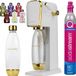 SodaStream waterbron Art, blanc avec accents dorés, incluant cylindre CO2 et sirop Bolero