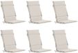 vidaXL 6-delige Hoogrug Kussen GEMERT 6 pcs 100% Polyester Wit