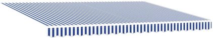 vidaXL Handbediende luifel met LED's Blauw, Wit, Anthraciet 4 x 3 m
