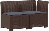 vidaXL Tuinbank met Kussens Rattan Look PP Bruin