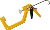 Roughneck Snelspanklem voor één hand – 150x75 mm / 6x3 inch | Metalen TurboClamp, snelontgrendeling, kunststof bekbeschermers, 600 Nm klemkracht, bediening met één hand