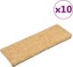 vidaXL Trapmatten 10 st 65x21x4 cm beige rechthoekige rand
