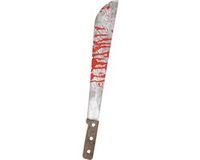 Amscan Halloween hakmes/machete - met bloed - 50 cm - kunststof