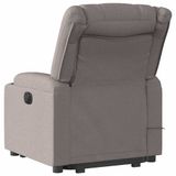 VidaXL Fauteuil releveur électrique réglable tissu taupe