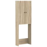 vidaXL Toiletkast EDE Sonoma Eiken 66 x 25,5 x 190 cm Bewerkt hout