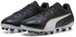Puma King 20 Pro FG/AG Voetbalschoenen - Mannen - Maat 45 - Zwart/Wit/Goud