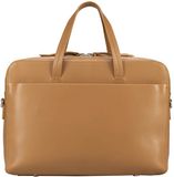 JOST Leren laptoptas business tas met laptopvak Arva Business Bag Toffee Lichtbruin