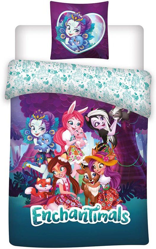 Enchantimals Friends - Dekbedovertrek - Eenpersoons - 140 x 200 cm - Multi