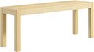 Homcom Banc en bois 3 places Naturel 120x33x45 cm