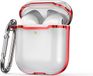 By Qubix AirPods 1/2 hoesje - TPU - Split series - Transparant / Rood