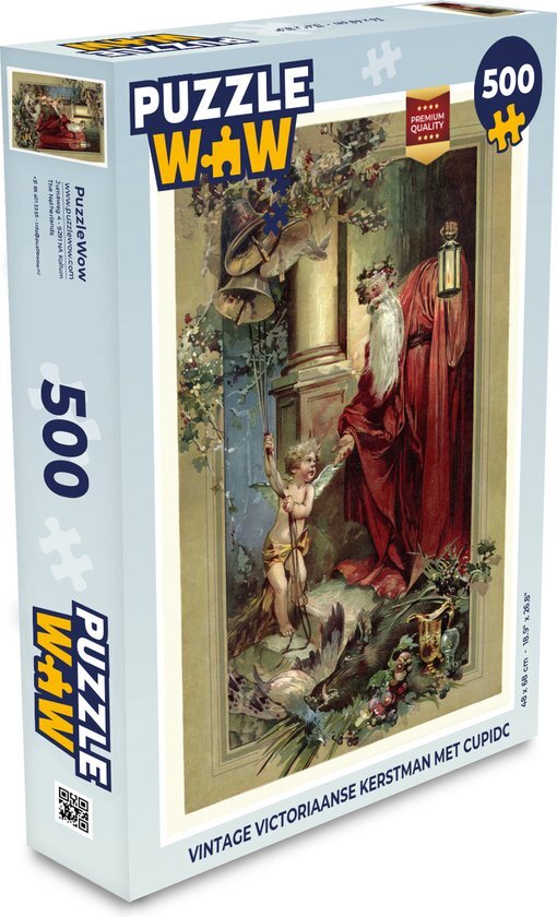 MuchoWow Puzzel Kerstman - Portret - Retro - Legpuzzel - Puzzel 500 stukjes