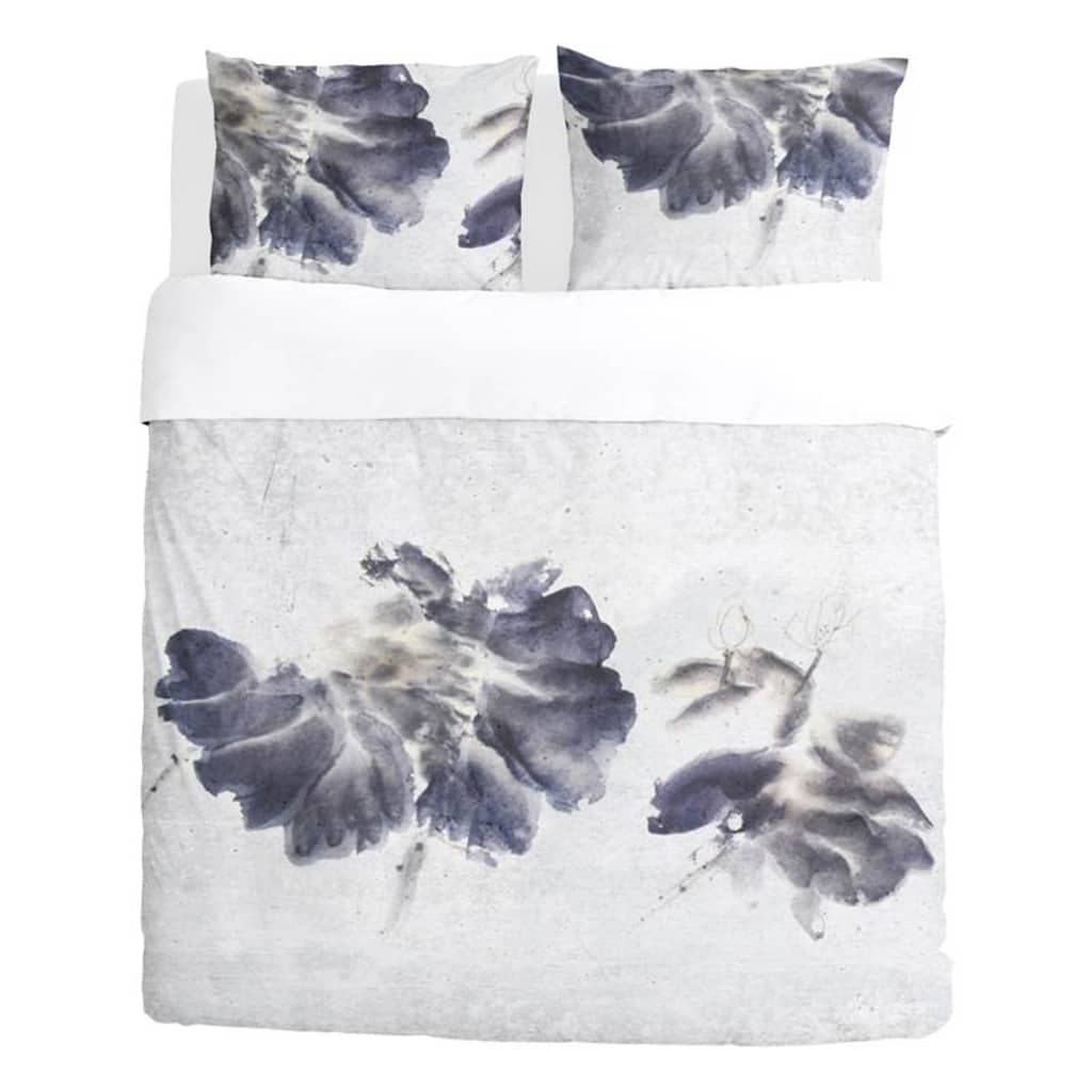 Walra Nature Blooms dekbedovertrek - 100% katoen renforcé - Licht Grijs