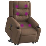 vidaXL Fauteuil releveur réglable tissu marron
