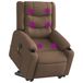 vidaXL Fauteuil releveur réglable tissu marron