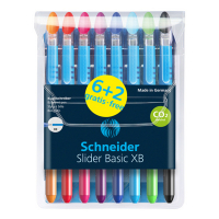 Schneider Schneider Slider Basic XB balpen set (8 stuks)