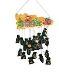 Petra's knutsel-News knutselset voor adventskalender rendier met omheining incl. houten onderdelen, gegraveerde adventskalendercijfers, hout, houtkleuren, 45 x 35 x 10 cm