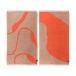 Mette Ditmer Serviette Nova Arte 40x55 cm, lot de 2 Latte-orange