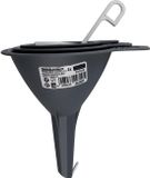 Fackelmann Set van 3 plastic trechters 8, 9 en 11 cm