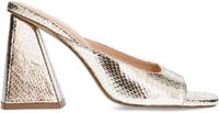 Sacha - Dames - Gouden metallic muiltjes met hak - Maat 40