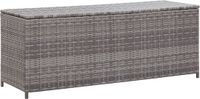 Medina Boîte de jardin 120x50x60 cm poly rotin gris