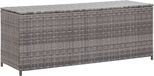 Medina Boîte de jardin 120x50x60 cm poly rotin gris