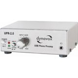 Dynavox Phono-voorversterker UPR-2.0, voor platenspeler met MM-bemonsteringssystemen, USB-uitgang voor het digitaliseren van vinylplaten, zilver